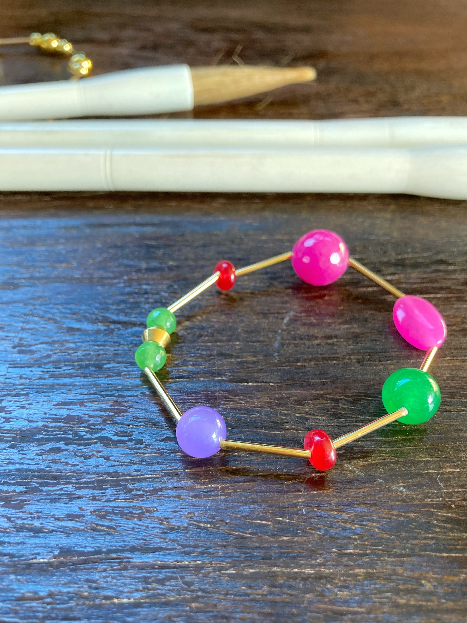 bracciale original con accenti rosa